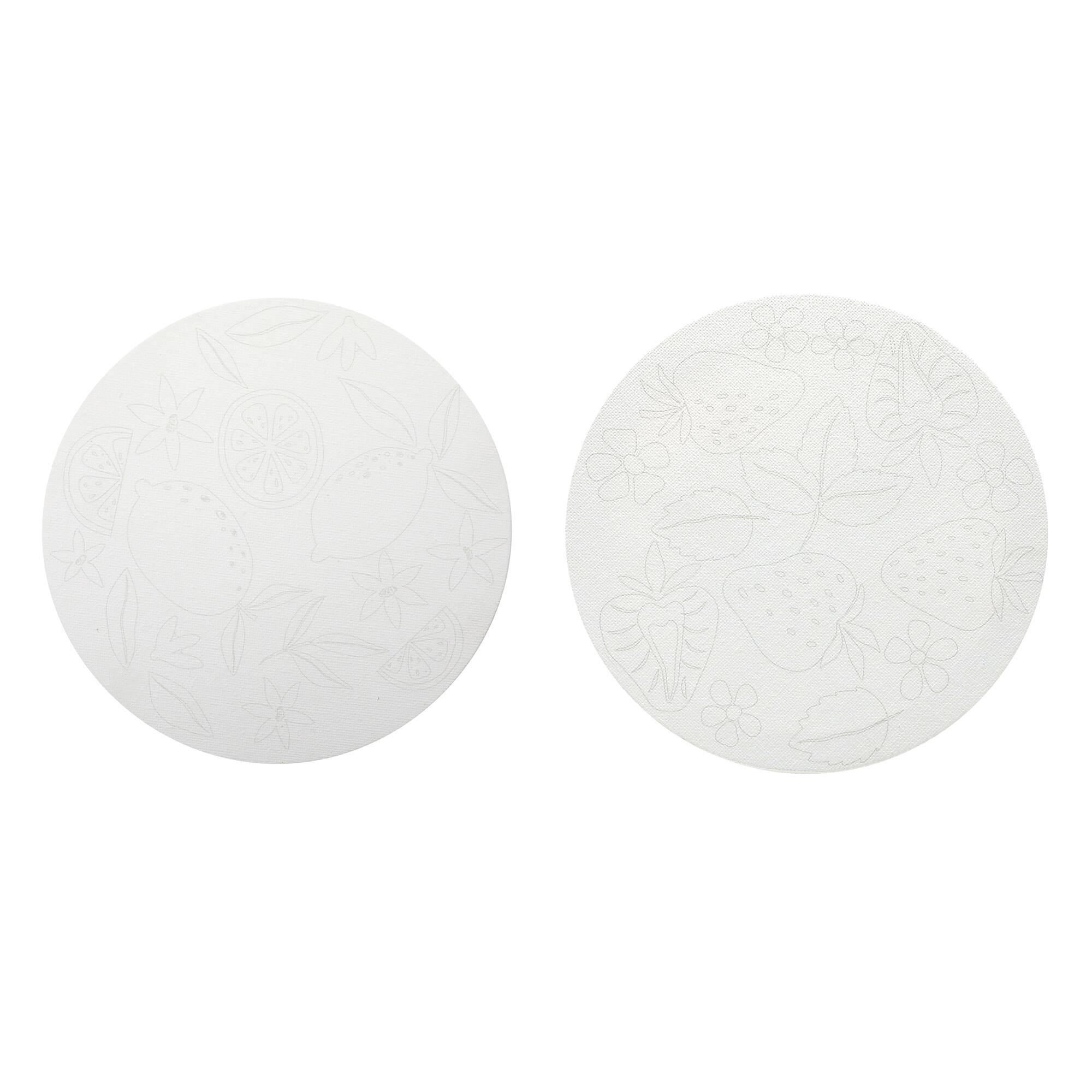 7" Fruit Round Canvas Painting Kit by Craft Smart®